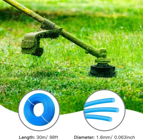 merkloos Universal Grass Trimmer Head M10 x 1.25 LHF Petrol Trimmer Spool Head Replacement with 1.6mm X 30m Round Grass Strimmer Line Wire (6151902965950)