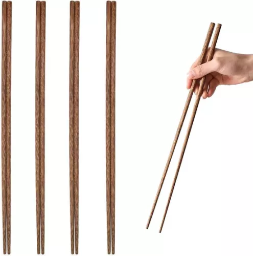 Long wooden chopsticks - 4 pairs - 38 cm
