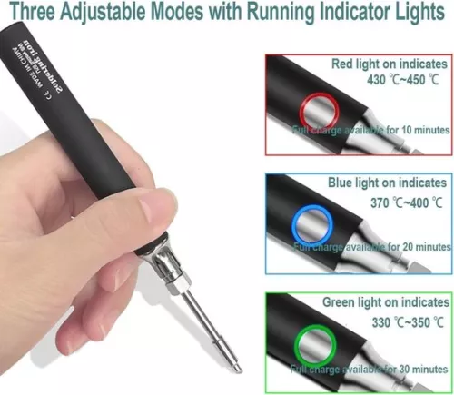 merkloos Cordless Soldering Iron Set with Adjustable Temperature and Accessories (6152602463487)