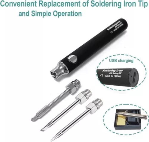 merkloos Cordless Soldering Iron Set with Adjustable Temperature and Accessories (6152602463487)