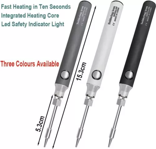 merkloos Cordless Soldering Iron Set with Adjustable Temperature and Accessories (6152602463487)