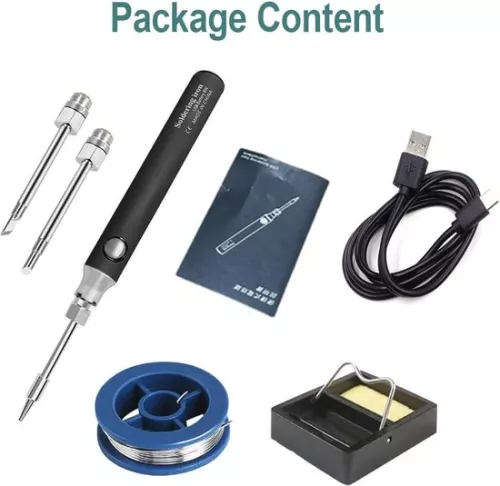 merkloos Cordless Soldering Iron Set with Adjustable Temperature and Accessories (6152602463487)
