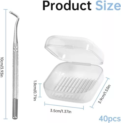 merkloos 40 pieces of ingrown toenail smoothing strips with toenail lifter for correction of ingrown toenails (9509465873675)