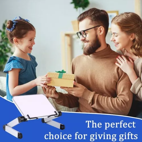 merkloos Height adjustable book stand - durable aluminum arms - book holder reading stand - Hardcover recipes - Laptop iPad stand (8785301674151)