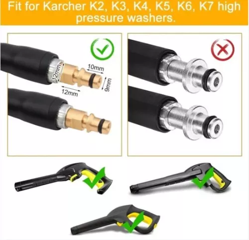 merkloos 6 m replacement hoses - for Karcher K2 K3 K4 K5 K6 K7 pressure washers - pressure washer hoses - quick couplings and quick fasteners (8156864785293)