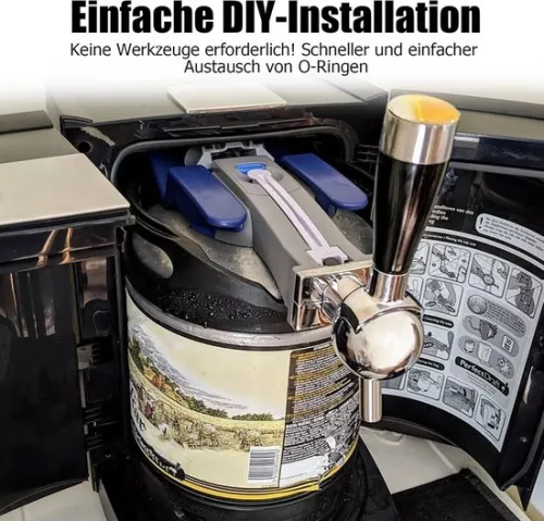merkloos Sealing O-rings maintenance set for Perfect Draft beer tap - including tap and keg seals (6 pieces) - Suitable for HD3600, HD3610, HD3620, HD3720 - Parts for beer tap installation with keywords: maintenance set, Perfect Draft. (8785335786769)