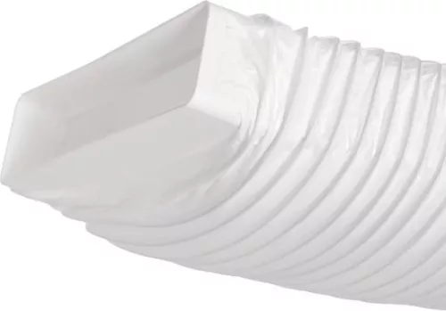 merkloos Air Conditioning Drain Hose 220x55mm Flexible Pipe - Connector for Rectangular Pipe - Flat Flexible Duct - PVC - Ventilation System Installation (6150842571511)