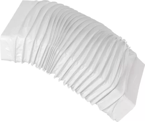 merkloos Air Conditioning Drain Hose 220x55mm Flexible Pipe - Connector for Rectangular Pipe - Flat Flexible Duct - PVC - Ventilation System Installation (6150842571511)