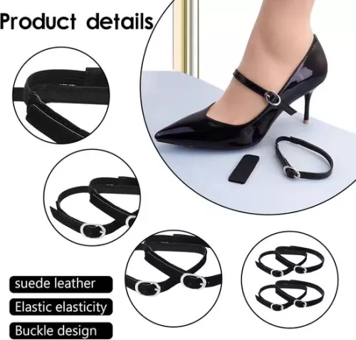 merkloos 3 pairs of removable ankle straps - adjustable - high heels laces - for loose heel pumps. (6152317081006)