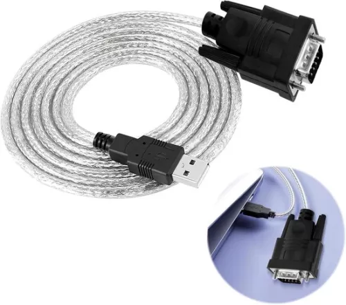 USB to RS232 Serial DB9 Adapter Cable Compatible with Windows 11/10/8.1 8/7/VISTA/XP Mac OS X 10.6 and Later