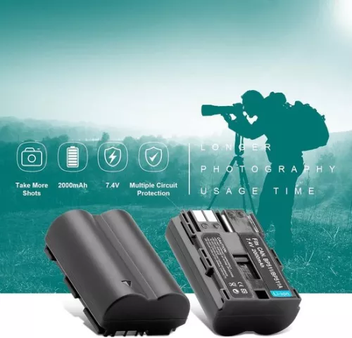 merkloos 2 x BP-511A Battery + Dual USB LCD Charger for Canon EOS 5D 10D 20D 20D 30D 40D 50D 300D D30 D60 Rebel PowerShot G1 G2 G3 G5 G6 Pro 1 Pro 90 Pro 90 Pro 90 Pro 90 Pro 90 (8785322970935)