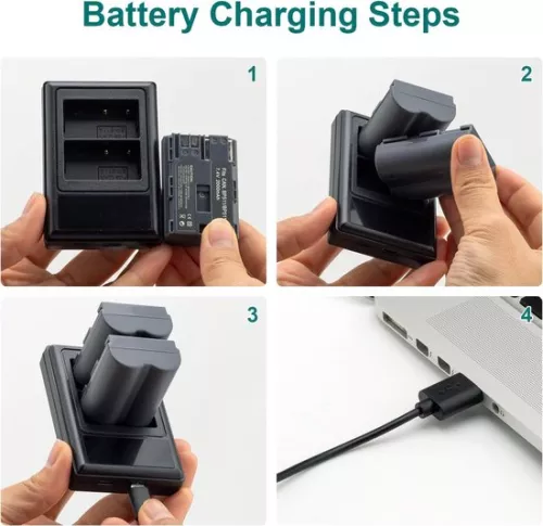 merkloos 2 x BP-511A Battery + Dual USB LCD Charger for Canon EOS 5D 10D 20D 20D 30D 40D 50D 300D D30 D60 Rebel PowerShot G1 G2 G3 G5 G6 Pro 1 Pro 90 Pro 90 Pro 90 Pro 90 Pro 90 (8785322970935)