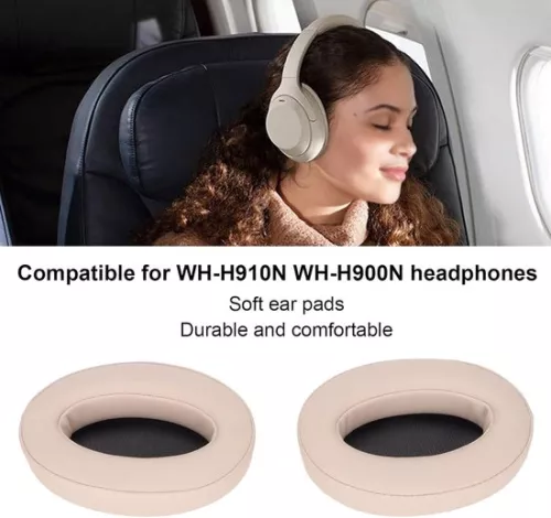 merkloos Ear Cushions Soft Memory Foam Protein Leather - Replacement Earpads for Sony WH-H900N WH-H910N - Enhanced Noise Isolation - Headphones with Beige . (8785310546579)