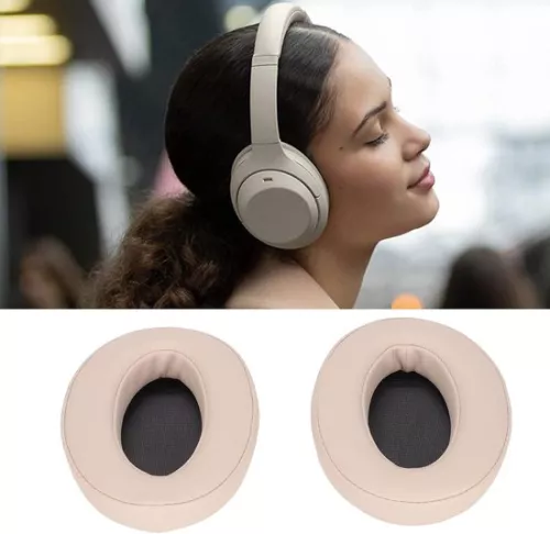 merkloos Ear Cushions Soft Memory Foam Protein Leather - Replacement Earpads for Sony WH-H900N WH-H910N - Enhanced Noise Isolation - Headphones with Beige . (8785310546579)