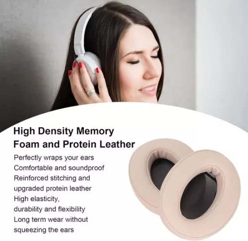 merkloos Ear Cushions Soft Memory Foam Protein Leather - Replacement Earpads for Sony WH-H900N WH-H910N - Enhanced Noise Isolation - Headphones with Beige . (8785310546579)