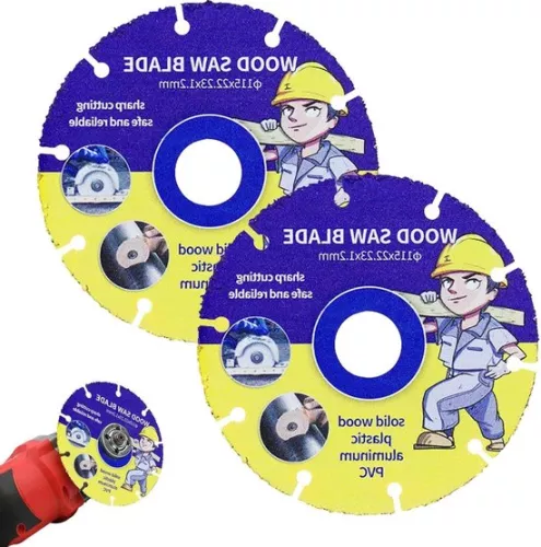Angle grinder saw blade Ø 115 mm - 2 pieces circular saw blade 2223 mm bore - fine cut wood metal aluminum laminate wood nails plastic