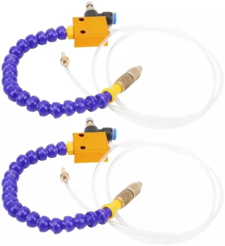 merkloos 2 Pieces Mist Coolant Lubrication Spray System for 8mm Air Line CNC Lathe Milling Drill (8785309345145)