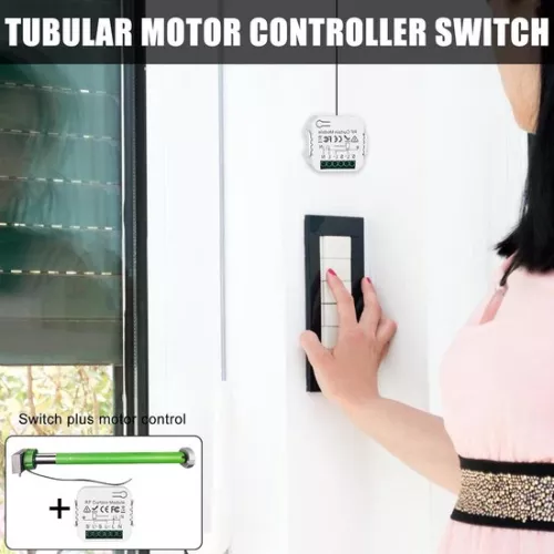 merkloos Wireless roller shutter control retrofit kit - smart blind switch - wireless switch 230 V - roller shutters blinds awnings - RF remote control. (6152353835830)