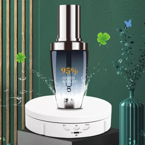 360 Degree Electric Turntable for Product Display and Jewelry Display - Professional Photography Platform, Up to 100 kg, White/Black