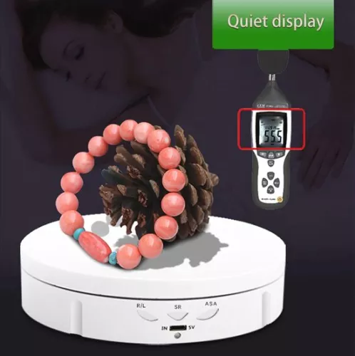merkloos 360 Degree Electric Turntable for Product Display and Jewelry Display - Professional Photography Platform, Up to 100 kg, White/Black (6152532614690)