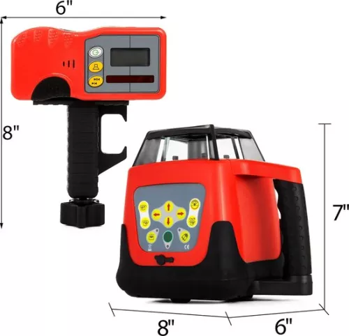 Cross Line Laser - Rotary Laser - Laser Tool - 635NM - 500M - Red Laser - 0.2mm Accuracy - Laser
