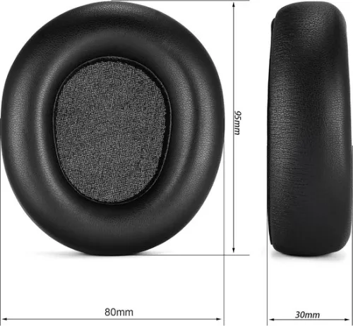 merkloos Softer Leather Ear Cushions Replacement for SteelSeries Arctis Nova Pro Wireless Headphones - Black (8785306036305)
