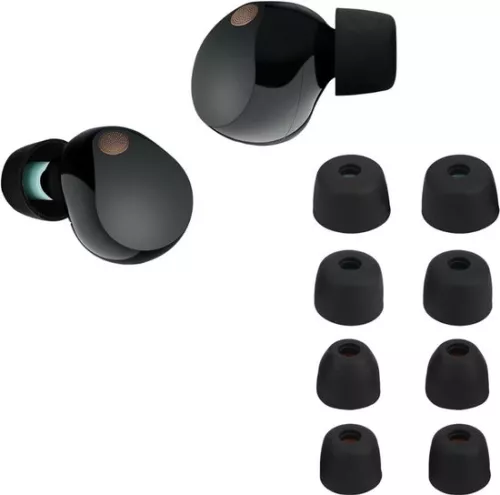 8x Replacement Earbud Covers - Silicone Tips in 4 Sizes Compatible with Sony WF-1000XM5 / WF-1000XM4