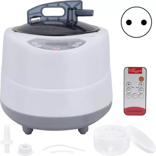merkloos 1000W Portable Sauna Steamer - 0-99 Minute Timer - Sweat Bath Box for Wooden Barrel - Sauna Accessories (8785308748886)