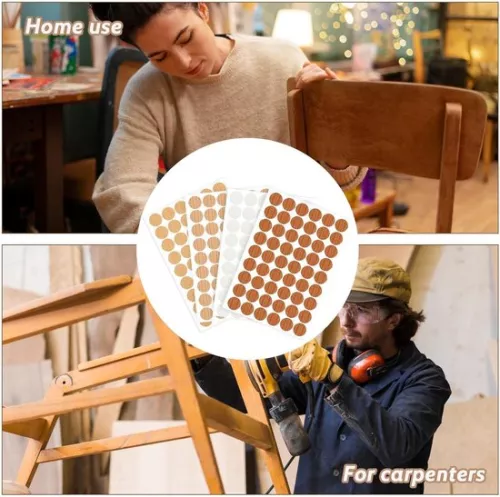 merkloos 216 pieces self-adhesive screw hole stickers 21mm - cover caps for furniture - screw caps - wood - wardrobe - cabinets - 4 colors . (8785310499202)