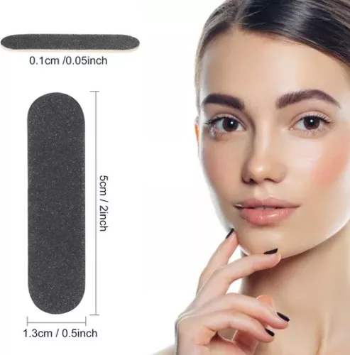 merkloos 100 Mini Double Sided Nail Files Set - 180/240 Grit - For Women Girls Professional Bulk Nail Buffer Acrylic Manicure Tool (Black) (6154102119116)