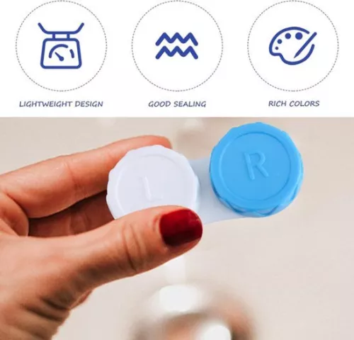 merkloos Contact lens case - Contact lens box - 25 pieces - Lens set - Contact lens cases - Lens holder - Contact lens - Handy for on the road - Handy for in your handbag (6154519260203)