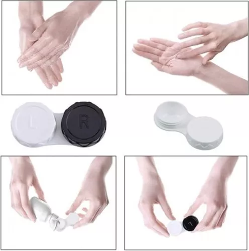 Contact lens case - Contact lens box - 25 pieces - Lens set - Contact lens cases - Lens holder - Contact lens - Handy for on the road - Handy for in your handbag