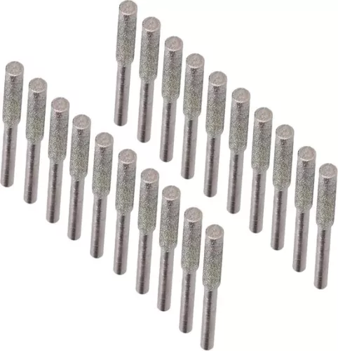 20-Piece Chainsaw Sharpener Burr Chainsaw Sharpener - Saw Chain Sharpener - Multi Size File Chainsaw Engraving Sharpener - Silver .