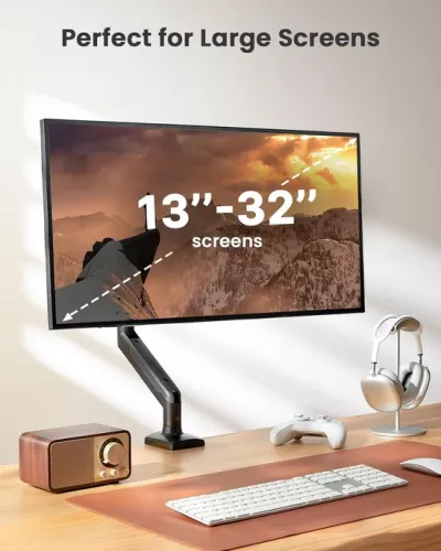 unbranded Adjustable Monitor Arm - Desk Mount for Screens - Height Adjustable - 1 Piece (9507552782886)