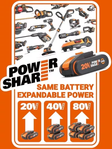 merkloos Cordless grass trimmer 20V - lawn edger - 2-in-1 function - edge trimmer - distance protection wire spool (8785302412097)