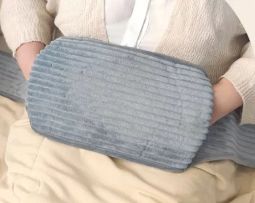 merkloos Pouch hot water bottle - 1 liter - Hot water bottle - Hot water bottle pouch - 3 in 1 - Up to 6 hours of warmth - Wonderfully soft - Menstrual heat band - Pain relief for neck, back, shoulders and legs (9193396601461)