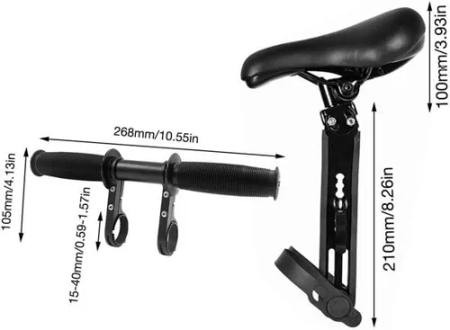 unbranded Inovra Plus - Child Bicycle Seat with Footrest Universal Bicycle Seat for Children from 2 to 5 Years - max. 22 kg (8785335999176)