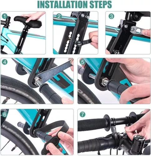 unbranded Inovra Plus - Child Bicycle Seat with Footrest Universal Bicycle Seat for Children from 2 to 5 Years - max. 22 kg (8785335999176)