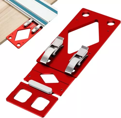 Angle stop guide rail, 90° right angle guide rail, CNC circular saw guide rail with edge guide rail, compatible with Makita engraving machine, cutting slot, auxiliary guide rail