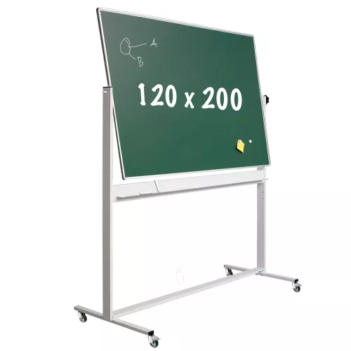 Krijtbord Deluxe Dalton - Magnetisch - Dubbelzijdig - Kantelbaar bord - Schoolbord - Eenvoudige montage - Emaille staal - Groen - 120x200cm