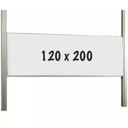 Whiteboard Deluxe Marshall - Enamel steel - Sliding mechanism - Weekly planner - Monthly planner - Yearly planner - Magnetic - White - 120x250cm