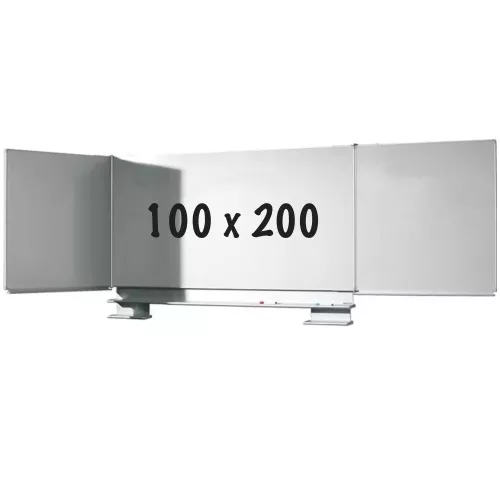 Whiteboard Deluxe Ashley - Enamel steel - Five-sided school board wall - Weekly planner - Monthly planner - Yearly planner - Magnetic - White - 100x200cm