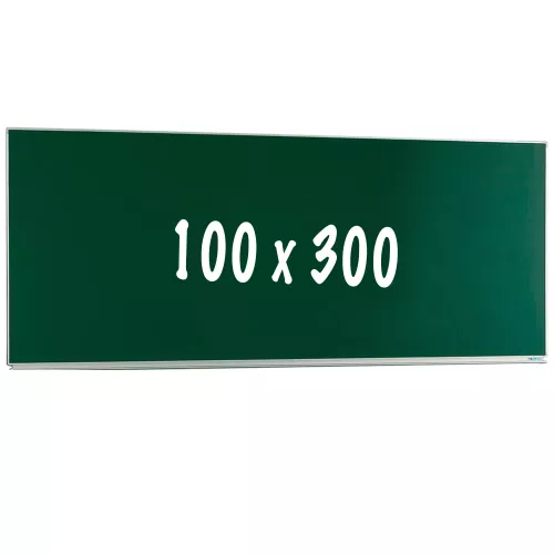 Chalkboard PRO Luna - Magnetic - Single face board - Schoolboard - Easy assembly - Enamel steel - Green - 100x300cm
