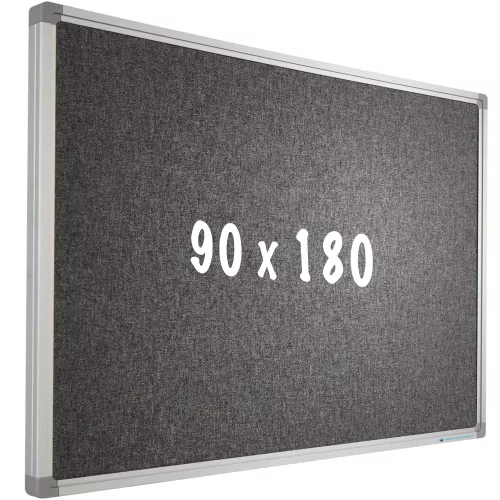 Bulletin board Camira fabric PRO Abel - Aluminum frame - Easy assemble - Drawing pins - Pinboards - 90x180cm