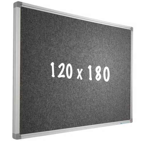 Bulletin board Camira fabric PRO Wheeler - Aluminum frame - Easy assemble - Drawing pins - Pinboards - 120x180cm