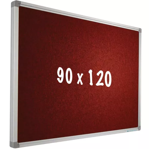 Bulletin board Camira fabric PRO Chandler - Aluminum frame - Easy assemble - Drawing pins - Red - Pinboards - 90x120cm