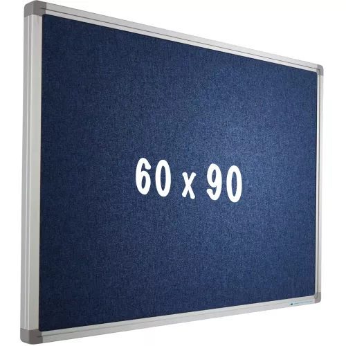 Bulletin board Camira fabric PRO Garfield - Aluminum frame - Easy assemble - Drawing pins - Blue- Pinboards - 60x90cm