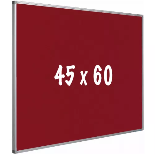 Bulletin board cork PRO Stan - Aluminum frame - Easy assemble - Drawing pins - Red - Pinboards - 45x60cm