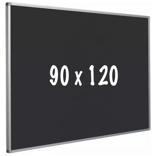 Bulletin board cork PRO Mckay - Aluminum frame - Easy assemble - Drawing pins - Black - Pinboards - 90x120cm