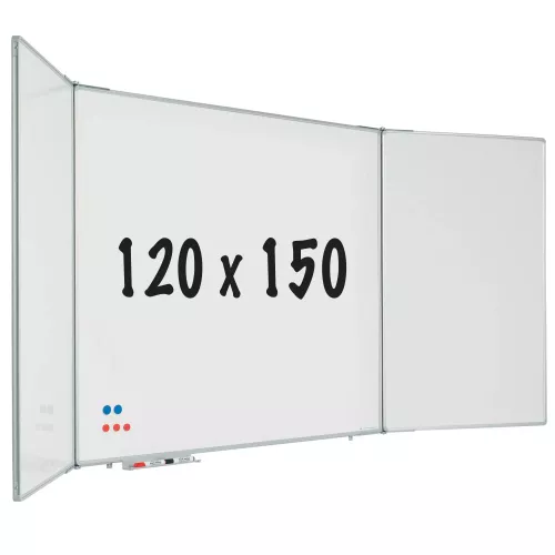 Five-sided whiteboard RC10 profile Bender - Magnetic - Enamel steel White - 120x150cm